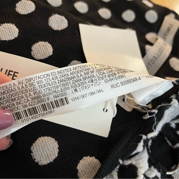 NWT Zara Polka Dot O-ring Cut Out Bodysuit M/L - Picture 7 of 8